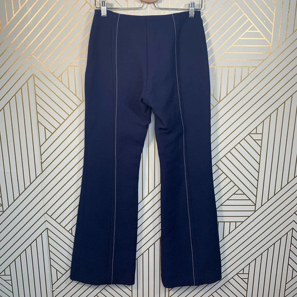 Derek Lam Contrast-Seam Flare Trousers Navy‎ Blue - Picture 7 of 12